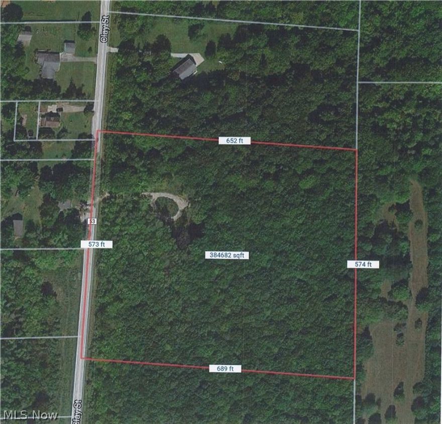 8.83 wooded acres in Thompson TWP, Berkshire Schools. Nice rectangular wooded lot with installed driveway to the circular drive at cleared area. 573 ft. of road frontage! 6.4 miles south of Rt. 90. 17 miles to Chardon, 18 miles to Middlefield, 19 miles to Orwell. Build or play on this land! Call to walk! Great included improvement of the drive into the cleared space on this wooded property. Come put your septic and well in or do it in steps if you plan to build!  Nice Hide-away with privacy of at least 100ft of land from the clearing to all property lines.  The drive even has a circular loop at the land clearing area.