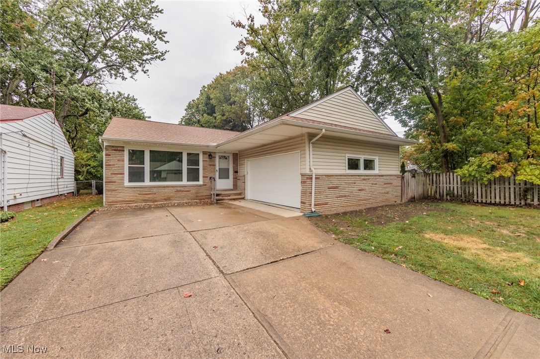 Beautiful ranch in South Euclid. 3 bedrooms 1 1/2 bath, Great location on a private dead end street with a partially fenced in yard and a nice large lot. This Updated ranch offers an open floor plan. Freshly painted, Completely updated kitchen, with granite countertops, new appliances, soft close cabinets. New flooring throughout the home, new lighting fixtures, New doors throughout the entire home, including new entry doors, patio sliding door, and garage door. Spacious bedrooms, with new ceiling fans and closet doors. New Windows, roof, HVAC, water heater. Spacious basement offers, room for Bonus space, storage and additional rooms for office, exercise room, or craft space.