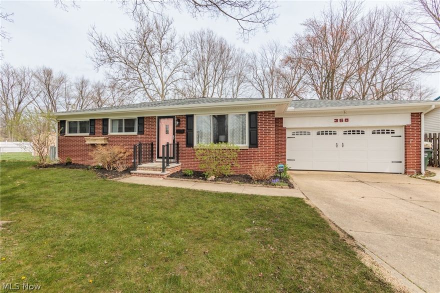 Nestled on a quiet cul-de-sac in Berea, this charming brick Ranch exudes many must have, move in ready features! Step inside to discover a light-filled living room adorned with a full wall, custom built-in(2018); fresh paint(2023) & new carpeting(2023) throughout w/ hardwood floors underneath, creating a cozy yet spacious atmosphere. The adjoining eat-in kitchen boasts a delightful dining area and breakfast bar, perfect for casual meals or entertaining guests. Ample wood cabinetry, a generous amount of prep space, backsplash, and included appliances make this kitchen a delightful space for culinary endeavors. The residence offers 3 comfortable bedrooms on the main level, including a tranquil owner's suite featuring a private half bath for added convenience. An updated full bath completes the main level. Downstairs, the newly finished basement(2021) offers additional living space, with a sprawling recreation room, a versatile 4th bedroom option w/ egress window and closet, a new full bathroom, ample storage, and laundry room. One of the many highlights of this home is the enclosed sunroom, which leads out to a large concrete patio(2018), overlooking the fenced-in yard w/ raised garden beds/gravel garden area(2020) and storage shed. This outdoor oasis provides the perfect setting for gatherings w/ loved ones, a peaceful retreat for relaxation and a safe space for kids and pets to run and play. Notable upgrades include new water heater(2023), front steps and railing(2023), new roof(2023), gutters & gutter guards(2023), garage door/motor replacement(2018) and one side of the house exterior is waterproofed w/ a sump pump installed & transferable 30-year warranty. Conveniently located near the MetroParks, airport, shopping destinations, and major highway access. This home caters to all lifestyles with its desirable features and great location. Welcome Home!