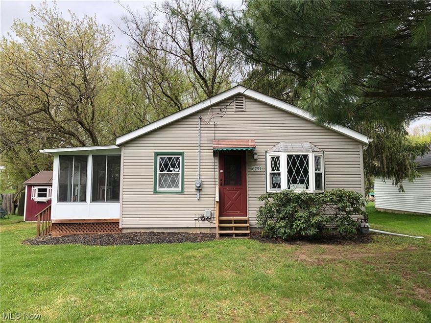 Living room with bay window.  The living room opens into the kitchen with eating area.  Two bedrooms and 1 bathroom.  Vinyl siding and vinyl windows.  Newer carpet, paint, furnace and roof.  Enclosed porch off of the kitchen.  Storage shed.  This property is eligible under Freddie Mac First Look Initiative through 5/25/2023.  Seller will not complete any repairs to the subject property, either lender required, or buyer requested.  The property is sold in AS-IS condition.  Buyer to verify all information.  Buyer or Buyer's Agent responsible to check with Building, Zoning, EPA, DEA, Tax Department or any other requirement for intended use.  Buyer to pay for all inspections.  Earnest money to be a cashier's check.  Subject to clear title.