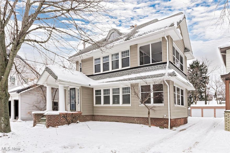 Triplex offering three separate residential units and a flexible opportunity for multi-unit ownership. The first- and second-floor units are similar in layout and include a living room, dining room, kitchen with appliances, three bedrooms, and one full bath. An enclosed porch area for the second-floor unit. Room sizes are generous, and the floor plans allow for traditional use of living and dining spaces. The third-floor unit provides additional living space with a living area, kitchen, one bedroom, and one full bath, and is served by electric baseboard heat. All units share access to a common basement with a washer & dryer and designated storage areas. A detached three-car garage and driveway provide off-street parking and added functionality. Improvements made over time include vinyl siding, replacement windows, roof replacements for both the house and the garage, multiple electrical panels, glass-block basement windows, and select mechanical updates. Conveniently located with access to nearby retail districts, dining, cultural destinations, universities, hospitals, and major employment centers. This property offers a practical layout and location for a buyer evaluating long-term use, rental potential, or owner-occupied multi-unit living.