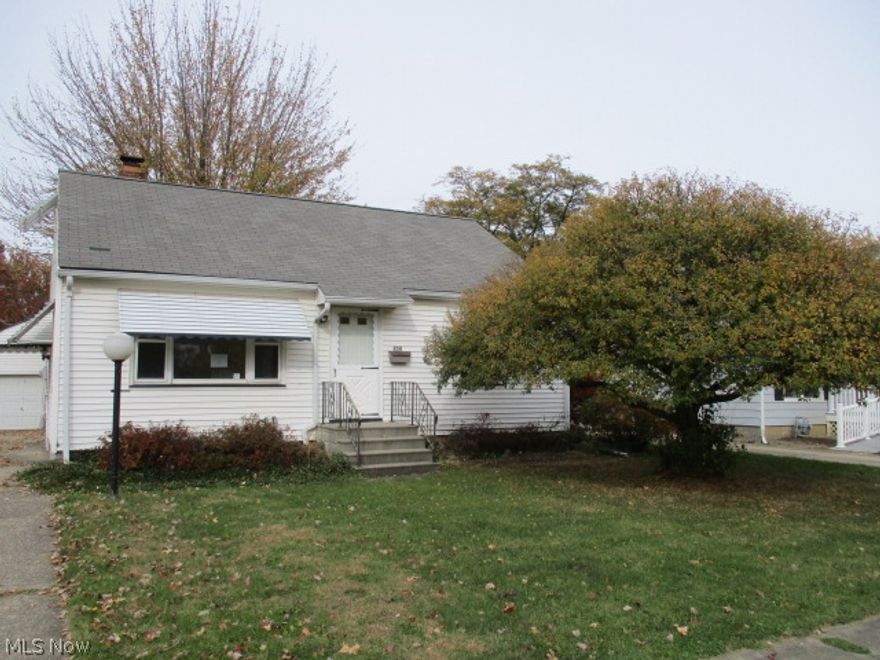 Well maintained Vinyl Sided Home located in Elyria, Ohio. This two bedroom Bungalow / Cape Cod features an additional room upstairs that can be converted into a third bedroom, full basement, ample sized living room, and large eat in kitchen. The bedrooms all have wood floors plus plenty of natural light, the basement can be easily converted into a partially finished basement, and the upstairs just needs some finishing touches to make it a bedroom. Conveniently located close to highways, shopping, and schools. Excellent Starter Home! Don't Miss Out, Call Today for more information and a private tour of this wonderful / lots of potential home. This property is owned by HUD and is being sold in as-is condition. HUD will not make any repairs. HUD Case # 412-717684. This property is managed by Matt Martin Real Estate Management.
