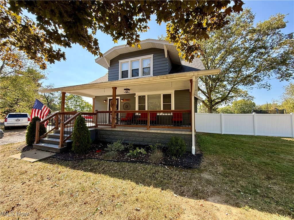 Completely Updated & Move-In Ready! Welcome to this stunning, fully renovated 2-story home just minutes from Magnolia and Route 800! With over 1,800 sq ft of beautifully finished living space, this home blends modern updates with rustic charm in every corner.
Step onto the inviting stamped concrete front porch and into a bright, spacious interior featuring 9-foot ceilings, restored barn beams, and high-quality hardwood floors throughout the main level. The open-concept living and dining rooms offer great flow, with a bay window and decorative molding that frame the space perfectly. The completely remodeled kitchen (2019) features custom concrete countertops, newer appliances, stylish cabinetry, and an eat-in layout ideal for entertaining. Just off the kitchen, you’ll find a convenient laundry room/half bath combo with sliding barn door, counter space, and cabinetry. A door leads to the covered back porch and private, fully fenced backyard—perfect for relaxing or entertaining. Upstairs, enjoy refinished original hardwood floors, spacious bedrooms, and huge walk-in closets. The full bath has been beautifully updated with tile flooring, a large soaking tub, new vanity, and custom tile surround. The finished basement adds even more living space, plus tons of storage. Major updates include: new roof, windows, furnace, A/C, propane heat, well pump, pressure tank, and updated electrical—all within the last 6 years!
The property also features a 2-car detached garage with electric and concrete floor, an expansive driveway for ample parking, and a side lean-to with a hot tub (included!). Every inch of this home has been thoughtfully redone—schedule your private showing today and prepare to fall in love!