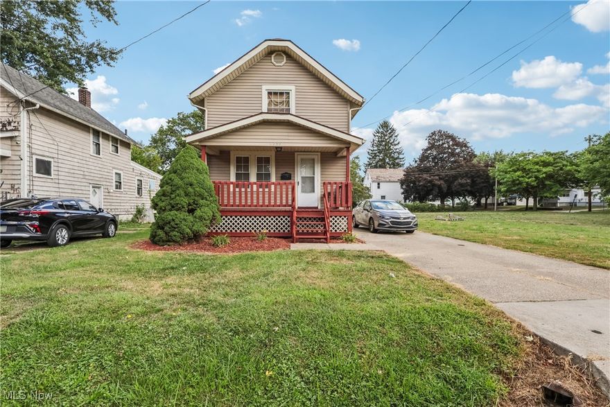 Investor opportunity—one of two homes available as part of a portfolio package. This 2-story property offers 2 bedrooms plus a possible 3rd bedroom, den, or office. Long-term tenant in place since 2018, Section 8 approved, paying $995/month as of 11/25 and maintaining the lawn. Features include a detached 1.5-car garage with a concrete drive, front and back porches, patio, spacious living and dining rooms (featuring a window seat), a kitchen with a dinette, and a full basement. Rear alley access adds convenience. Updates include new roof Sept. 2025.
