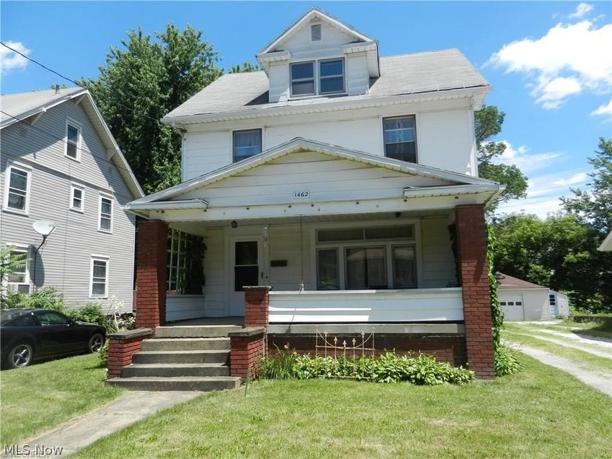 A two story 4 bedroom home with a large eat in kitchen and formal dining room. There is beautiful woodwork throughout the home. You can sit on the large front concrete covered porch or on the patio in the back to enjoy the summer nights. There is a large fenced in backyard and a detached garage. The attic is finished for a 4th bedroom or use as a bonus room. A very clean home ready to move in. Appliances are negotiable.