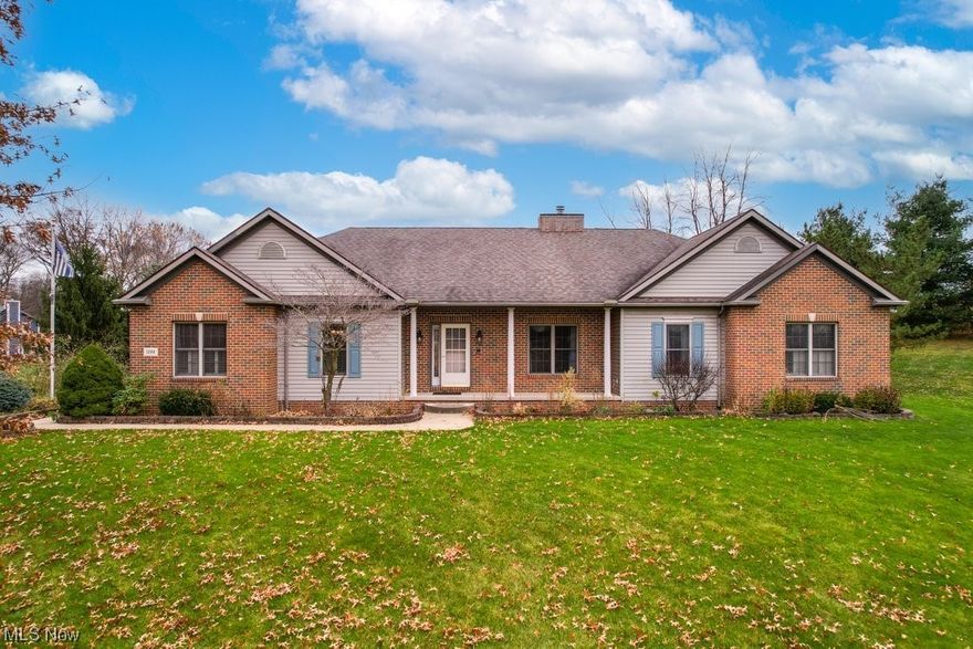 Spacious Ranch Home On Over An Acre! This 3 bedroom 3 full bath home has so much space! As you enter the home you will notice the open floor plan.The brick fireplace is the focal point of the great room and the flooring has been updated. You can be part of the conversation while you’re cooking in the kitchen with a breakfast bar that is open to the great room. It has granite counter tops and a pantry. All the appliances stay. There is also a formal dining room that would be perfect for dinner guests. The office/library has enough shelves for your book collection and still plenty of room for desks. The master bedroom comes with a walk in closet and a master bath with soaking tub, a separate walk in shower and double sinks. There is also a first floor laundry room with storage space the washer and dryer will stay. The sunroom on the main level leads outside to the covered patio with a relaxing water feature. The shed will stay for extra storage. The lower level of this home has been finished with a 25x18 recroom and a second fully applianced kitchen, as well as a full bath with a walk in shower. There is also a workshop with a walk out entrance to the 3 car garage. There are also many storage closets. The generator will stay as well. This is a house you will want to see!