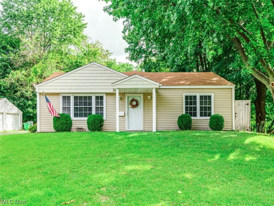 This charming 3 bedroom, 2.1 bath Ranch is a perfect opportunity for those looking to settle down in a cozy neighborhood. Living room with beautiful vaulted ceiling. The kitchen boasts an eating area, center island, and includes all appliances including washer & dryer. 1st floor laundry. Office with glass door and 1/2 bath. Mud room. Generously sized Master Suite includes a vaulted ceiling, walk-in closet, and private master bath. 2 additional bedrooms and full bath. Family room. 2 car garage possible 3 if you want to convert back and open up the bay. Fenced-in yard. One year home warranty. Located in the heart of Barberton, this home is close to schools, parks, shopping centers and restaurants.