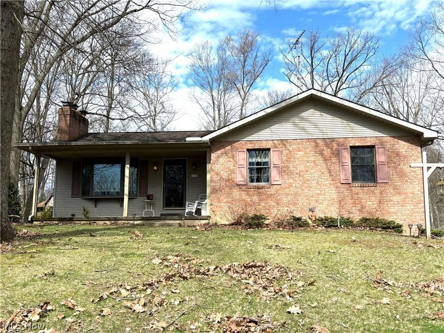 Attention CRESTVIEW REBELS!!! Enjoy the calm, country living on this quiet dead-end street in Crestwood Estates. As you enter the front door, you will see an open concept floor plan that features a living room with fireplace, dining room and kitchen. The large kitchen has oak cabinets and a skylight. There are patio doors in the dining room and kitchen that lead to the large deck that overlooks the private back yard. The home features 3 bedrooms and 2 bathrooms. The primary bedroom has a full bathroom with jet tub! Two more bedrooms and another bathroom are also conveniently on the main level. The lower level can be used for a game room or finished for additional living space. Laundry room and plenty of storage are on the lower level. The home also has a large two car garage and storage shed outside. The tranquil backyard is perfect for family gatherings.  This home is near Crestview Local Schools. Schedule your showing ASAP!