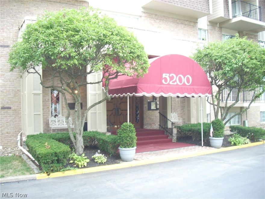 Elegant Condo!  appliance equipped Pickled oak kitchen L'shaped cabinets,with built in desk. Spacious Dining area. The Great Rm. is open concept to a Formal Dining area crown molding throughout,  Breathtaking view of Mill Creek Park from  the in-ground pool & patio areas with built in barbeque grills. Glass doors onto private balcony covered patio Large Master bedroom & second bedroom feature large closets with 6 panel doors newer carpeting. Beautiful Bath, with newer flooring. Enjoy central air! loads of light this is a 3rth floor  unit. Condo fee includes water/sewer/heat/ exterior insurance, all season exterior maintenance. Elegant grand Foyer with intercom, elevator & mailboxes. This furnished Foyer is great area for common entertaining in addition to a community Banquet room with newer cabinets for all your guest needs, parties. Extras storage in basement and outside. Gated security parking & carport, gas grills, & laundries on each floor!