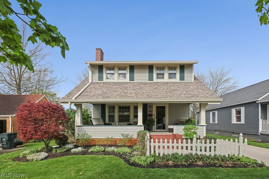 Refined and thoughtfully updated, this classic colonial blends original character and modern function in a prime Wadsworth location (close to the schools and the heart of the city!). A picket fence and brick steps lead to a covered front porch with composite decking, setting the tone and offering a comfortable extension of the home before entry. The interior unfolds with a natural, connected layout anchored by refinished hardwood floors, fresh paint, and balanced, light-filled spaces. Architectural details carry throughout the woodwork, including built-ins, crisp trim, and crown molding. The living room centers around a wood-burning fireplace, while the dining room is defined by timeless detail and a statement chandelier. The kitchen has been upgraded with newer appliances, countertops, backsplash, and custom cabinetry, and it opens to a screened-in porch that connects to the backyard. The home offers three bedrooms, two updated full bathrooms, and a partially finished basement providing additional flexibility for living, work, or recreation. Outdoor spaces are layered with intention with a brick paver patio, wood deck, extended concrete driveway, and green space, creating multiple areas for use and connection. The yard is partially fenced and framed by mature landscaping, and a detached two-car heated garage and a storage shed complete the setting. Major improvements include roof (2016, transferable warranty), windows, HVAC, basement waterproofing, updated electrical and plumbing components, gutters with leaf guards, and more. Carefully maintained and continuously improved over nearly four decades of ownership, this home reflects a rare level of pride and stewardship. Its condition presents with clarity and care that is immediately evident. 122 Overlook Avenue is ready for you!