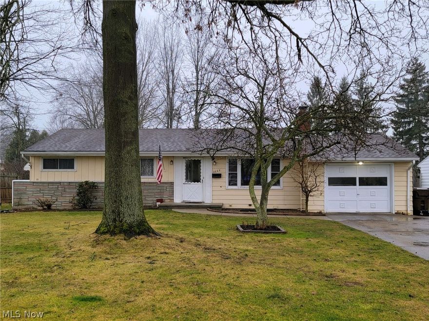 New Year, New Home! Make a point to schedule an appointment to take a look at this perfect ranch home located in Austintown School District. There are 3 bedrooms on the main living floor, full bath, a large livingroom, eat in kitchen, and a family room off of the kitchen. Walk out of the family room and you are surrounded by a spacious back yard complete with an elevated club house with electric and a 2 car detached garage for more projects, storage, or just extra parking space. The attached one car garage is extra long with the ability to go through the rear to the back yard to provide more access to the detached garage. A full, partially finished basement has tons of space. There's a large storage space, a room currently used as a bedroom, large laundry room, a half bath that could be turned into a full bath, and yet another space to use as a workshop. The furnace and central air unit were installed brand new in June of 2022 and the concrete driveway partially repaired and replaced a