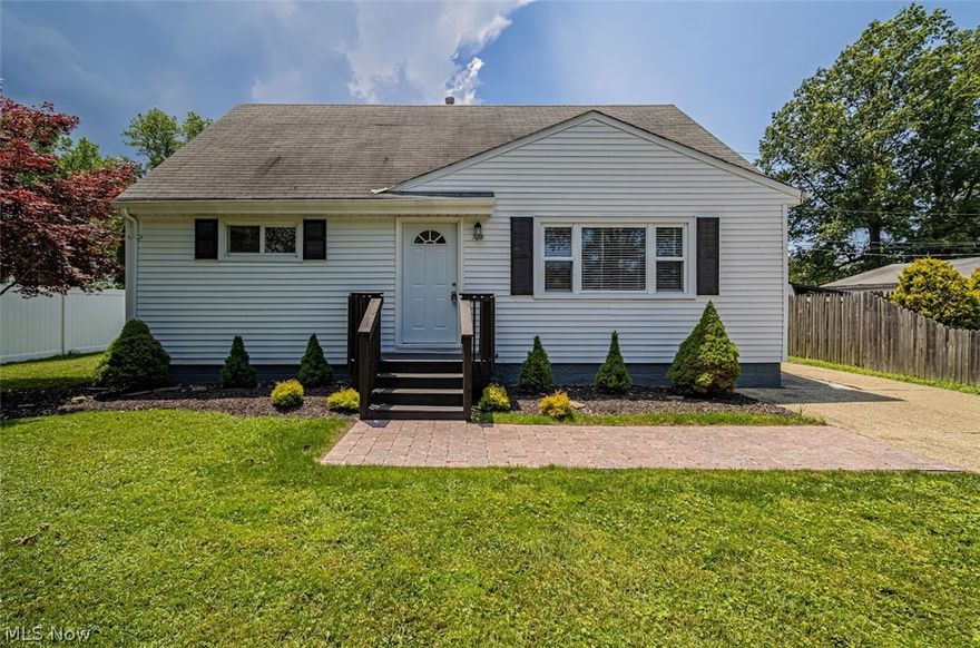 Don't Miss This One !! Located 4 houses from Lake, this 4 bedroom Cape Cod is totally updated and move-in ready. This easy-to-maintain home has a living room, updated kitchen with LVT floors, a first-floor laundry, two bedrooms, and a full bath on the first floor, and there are two large bedrooms up. Updates include newer carpet, flooring, kitchen, bath, and freshly painted.