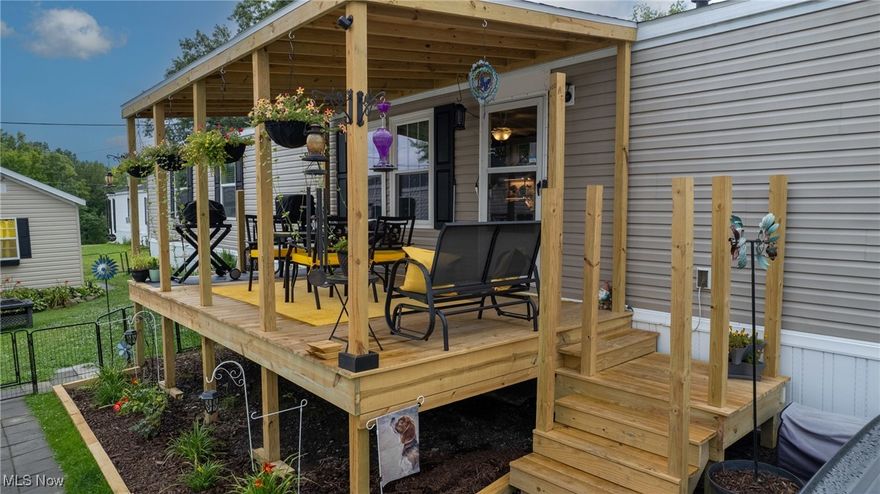 If you've been looking for an affordable and move-in ready option to call home then this is IT! This 2020 manufactured home has been beautifully maintained and has all the finishes and an open floor plan you'll love in your new home. You'll find easy maintenance with engineered vinyl plank flooring throughout the home! The kitchen has espresso-finish cabinets and stainless steel appliances, including a refrigerator that was just replaced in March 2024. Updated kitchen faucet in 2021, new hot water tank in March 2024, both bath faucets and the shower head in April 2024, and ceiling fans installed in April 2024. Outside you'll love the new deck the owner has been working on. You can either finish it yourself or ask the owner to complete it. There is also a very nice storage shed that comes with the purchase. The community also has lake access as well. New docks have been installed.