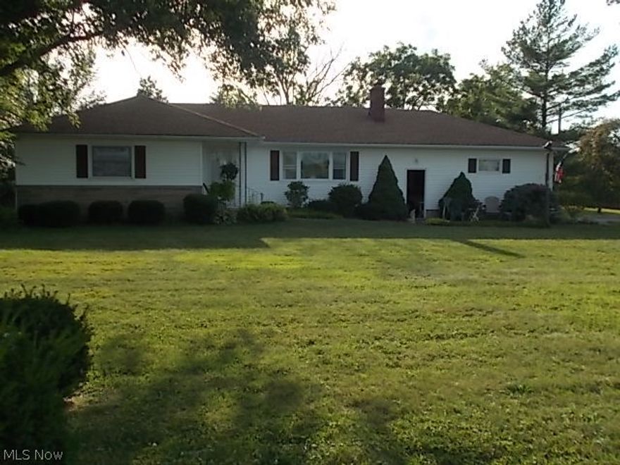 Well Maintained 3 BR ranch home with partially finished basement that has a family room with a fireplace & laundry area.  2 car attached garage, front patio & nice large yard with a storage shed.  Nice quiet 1 acre lot.