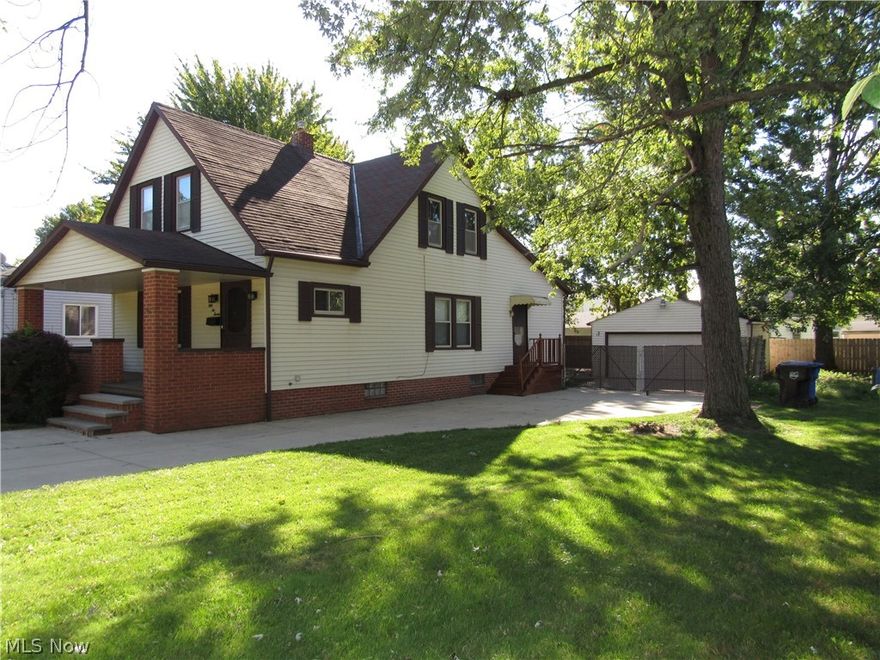 Wonderful Large updated 3 bedroom 1.5 bath all brick Cape Cod on quiet desirable Brook Park Street. Freshly painted throughout. Spacious open 1st floor with new flooring. Large eat-in kitchen with all appliances to remain. 1st floor bedroom and 2 generous sized 2nd floor bedrooms with cedar closets. Full basement partially finished and plenty of room for storage. Enjoy the private backyard oasis, beautiful brick paver patio with fireplace and lovely landscaped lighting. Large 2 car garage. Also a wonderful front porch to enjoy your evenings.