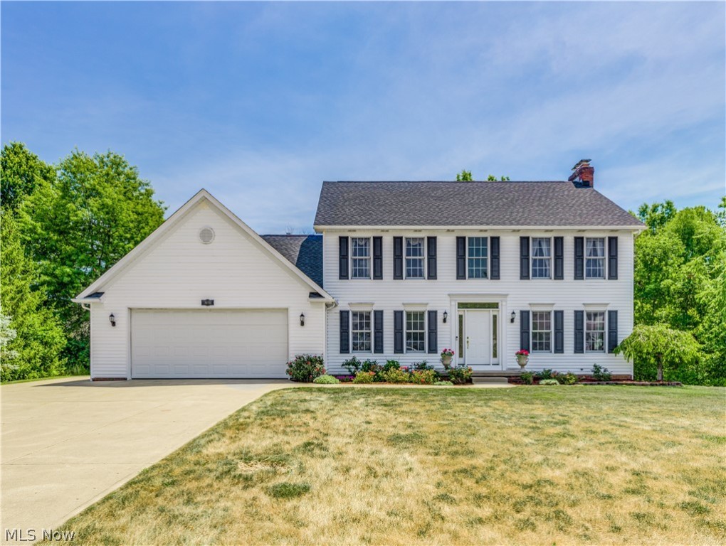 Welcome to this 3 bedroom 2.5 bath colonial in Timber Creek Estates. This home was built in 2001 and the sellers are the original owners. The home sits on 1.3 acres and there is a pond that is shared with the neighbors. As you enter the house you will notice the 2 story entry way. The great room provides an open feeling and there is a gas fireplace as well. The eat in kitchen has been updated with granite counter tops and stainless steel appliances including a double oven. There are french doors to the very private freshly painted deck. The home also features a formal dining room for entertaining. There is a first floor laundry room with washer and dryer included for your convenience. On the second level you will find the spacious master bedroom with master bath. The master bath includes a jetted tub, shower, double sinks and a walk in closet. There are 2 more bedrooms on the second level and a full bath. The basement has so much potential! It is a walk out with a patio and is plumbe