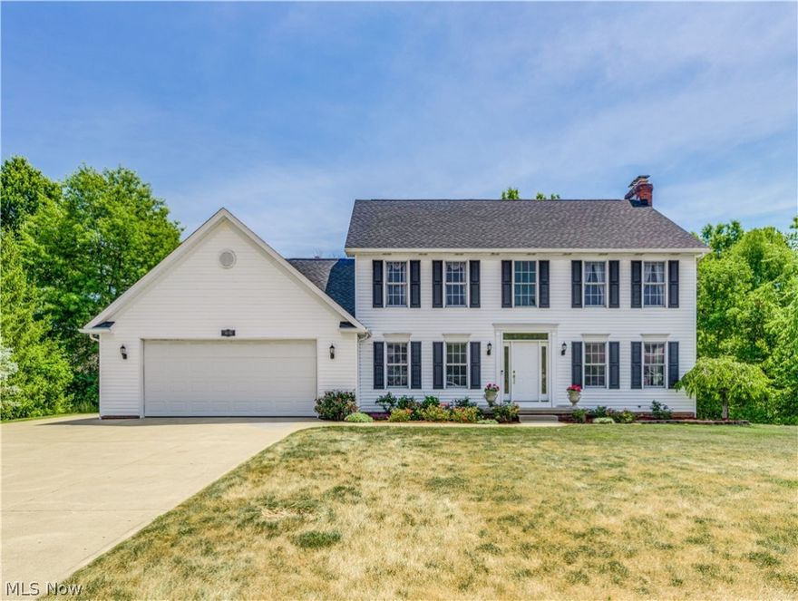 Welcome to this 3 bedroom 2.5 bath colonial in Timber Creek Estates. This home was built in 2001 and the sellers are the original owners. The home sits on 1.3 acres and there is a pond that is shared with the neighbors. As you enter the house you will notice the 2 story entry way. The great room provides an open feeling and there is a gas fireplace as well. The eat in kitchen has been updated with granite counter tops and stainless steel appliances including a double oven. There are french doors to the very private freshly painted deck.  The home also features a formal dining room for entertaining. There is a first floor laundry room with washer and dryer included for your convenience. On the second level you will find the spacious master bedroom with master bath. The master bath includes a jetted tub,  shower, double sinks and a walk in closet. There are 2 more bedrooms on the second level and a full bath. The basement has so much potential! It is a walk out with a patio and is plumbe