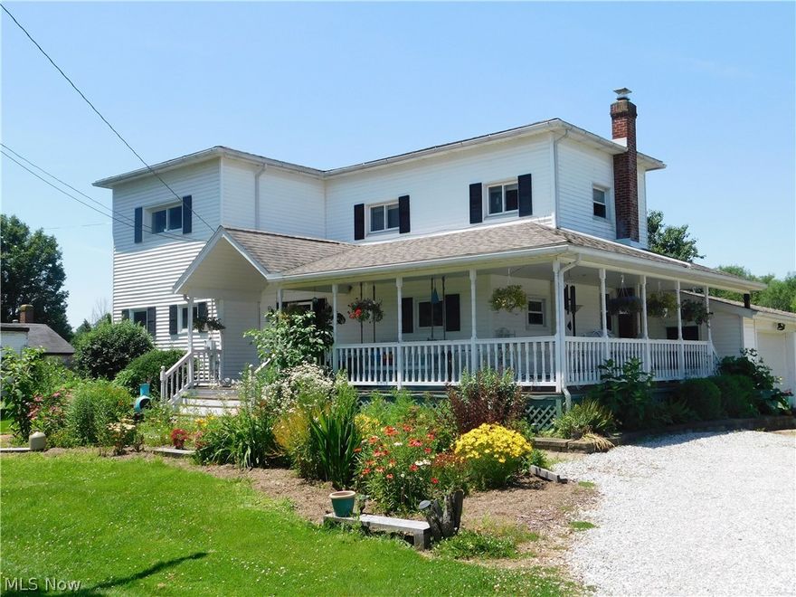 Classic remodeled farm house ready for you! This beautifully done home has charm and amenities. Sitting on 1.48 acres, this home has the classic wrap around front porch and back 2 tiered deck to enjoy over looking the pasture. There is a 3 stall barn and 2 pastures for your animals, a one car attached garage and 3 car detached garage and beautiful landscaping. Inside, there are possibilities galore with 4, potentially 5, bedrooms with 2 on the first floor! There are 2 fireplaces, one gas in the dining/living room and one wood burning with a gas line in the Family room with vaulted ceilings. Large County Kitchen with island for your culinary experts. There is new septic and HVAC in the home and many updates as well! Make your appointment today. This is the current home of Shangri-La animal sanctuary.