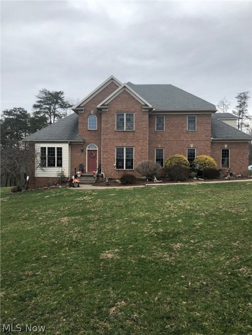 This home is in a beautiful country area.lots of land surrounding it.it has large bedrooms and a possible 6th one.there is a large back deck, and beautiful landscaping .There are wood floors throughout th first level and a large kitchen, and breakfast nook.Thishome offers an oversized garage. Plenty of storage throughout. There is a fenced area that is used for miniature ponies. A large barn behind the home.3 and a half baths.very open on first floor.