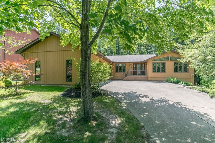 4 bedroom 3 full bath ranch with walk out bsmt.  2 bedrooms on the main level and 2 bedrooms with full bath on the lower level. The floor plan is spacious and open. Vaulted ceilings in kitchen, great room and dining rm. The kitchen has 4 skylights and patio door access to the deck. Kitchen appliances are stainless and approx. 4 years old, cabinets are maple, counters are a granite/quartz composite.  Enjoy the fieldstone fireplace that was converted to gas logs in the large great room. Formal dining room is off the kitchen and to the left of the main entry, giving a very open feeling. The laundry room is located on the main floor for convenience.  The master bedroom has a vaulted ceiling, walk-in customized closet by California closets, and mstr bath with jetted tub, double sinks and large shower. Finishing off the main floor is a large second bedroom. There are two additional bedrooms in the lower level, a family room which walks out to the lower level patio and two other large rooms t