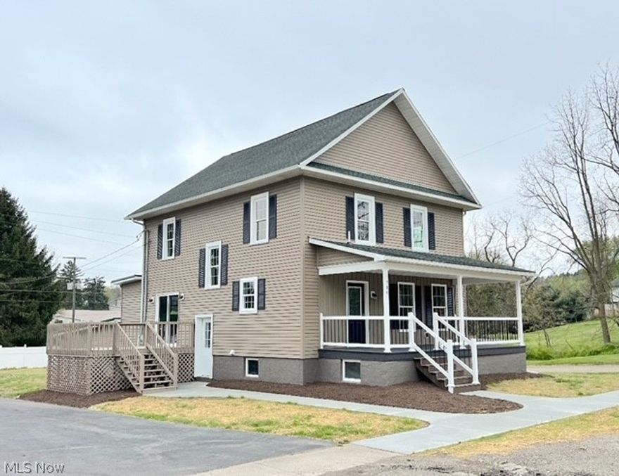 This impressive 2 story home with 2052 square feet has been totally remodeled. There are 5 bedrooms, 2 1/2 baths, a first-floor master suite, and a first-floor laundry room. It is situated on a 50x150 partially fenced in lot. Everything is brand new from top to bottom! There is a great open floor plan with neutral colors throughout. The master suite has a walk- in closet and a private bath with a double vanity. The kitchen is open to the dining room that has patio doors out to a brand new 14x24 deck. Upstairs are the 4 additional bedrooms and the second full bath. There is a walk-up attic great for additional storage and a full basement with a commode. There is a 2-car attached garage and a large gravel parking area. Immediate possession!