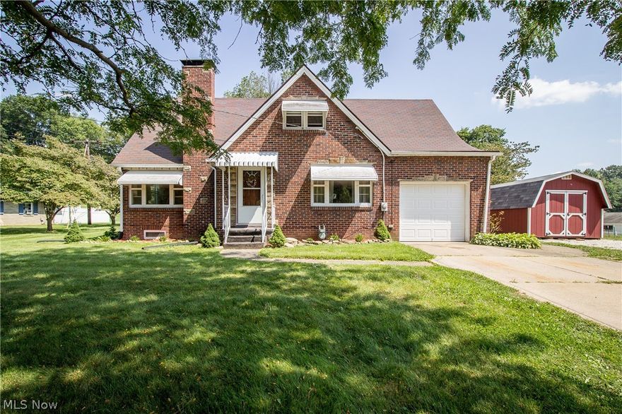 GREAT COUNTRY SETTING WITH EASY ACCESS TO DOWNTOWN MINERVA! This all brick bungalow will surprise you with how spacious it is as
soon as you enter into the living room with hardwood floor and wood burning fireplace. An archway leads you into the dining room with the
same beautiful hardwood flooring and ceiling fan. Head into the kitchen with oak cabinets, newer laminate floor, stainless steel stove and
refrigerator plus a portable dishwasher and convenient access to the back porch. Down the hall, there's built-in linen storage, one freshly
painted bedroom, and an updated full bath with newer vanity, ceramic tile floor and tub/shower combo. Upstairs, you'll find one bedroom with
knotty pine paneling and cedar lined closet. The 3rd bedroom is quite large with 2 closets plus there's a bonus room that would make a great
office or playroom. The unfinished lower level offers glazed tile walls and a 2nd fireplace, great for a potential finished family room. There's also
a laundry room