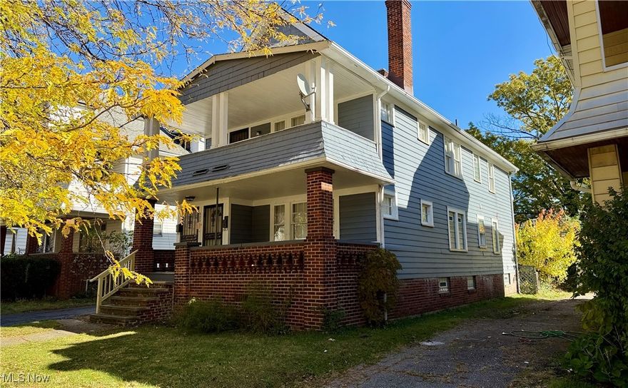 Well kept Cleveland Heights double featuring modern kitchens and baths.  Each unit enjoys a large front porch.  New carpeting throughout.  Third floor walk up attic is currently unfinished and could represent additional living space or a separate rentable third suite.  Great opportunity for owner occupant or savvy investor.
