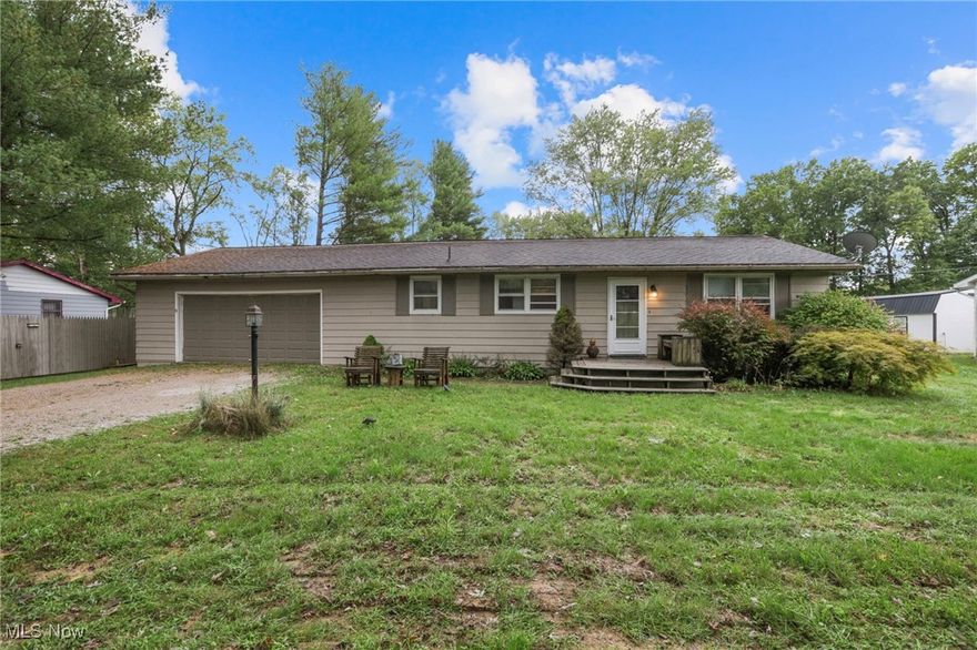 Discover this charming ranch-style home nestled on a picturesque .8-acre lot, just a few miles north of Zanesville in the Tri Valley School District. This welcoming residence features hardwood floors. With three spacious bedrooms and a well-appointed bath, there's plenty of room for family and guests. The nice kitchen offers ample counter space and storage. Enjoy the convenience of a spacious garage, perfect for parking and additional storage. The expansive outdoor space provides endless possibilities for gardening, entertaining, or simply relaxing. This lovely home combines comfort, convenience, and a serene setting nearby schools—perfect for creating lasting memories!