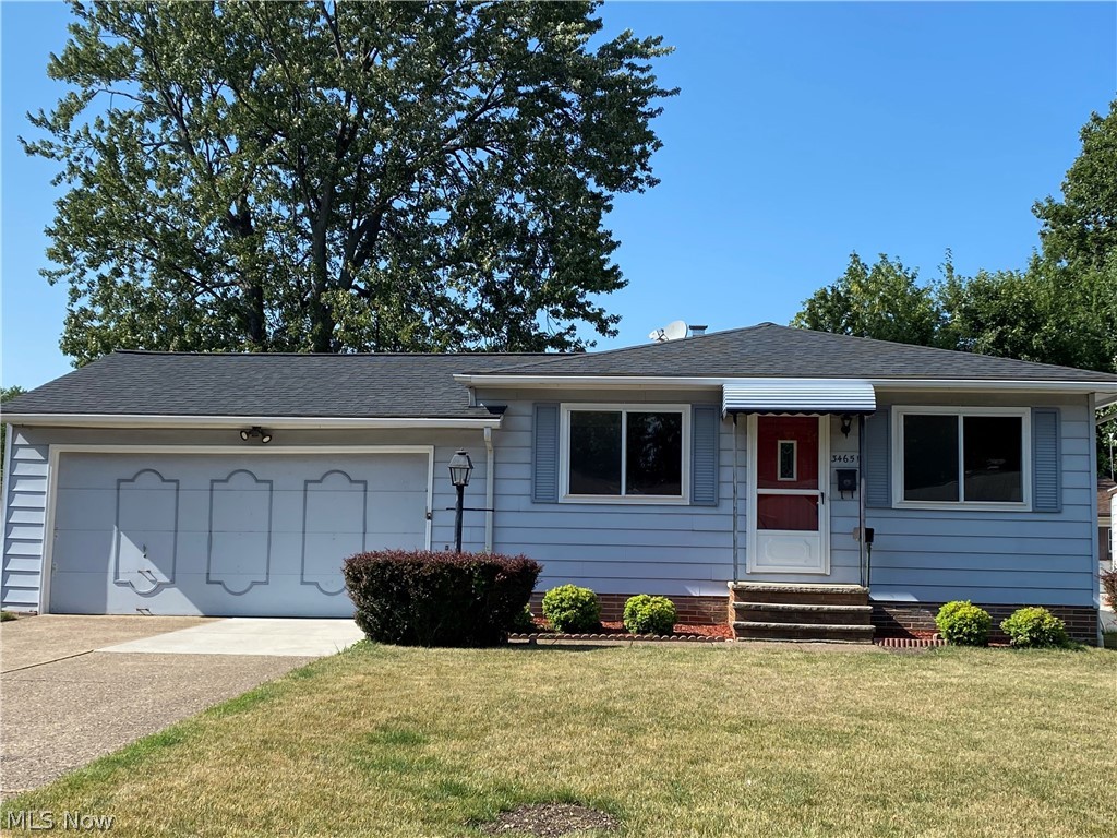 Don't let this one fool you! This ranch home offers 1478 sq foot on the first floor and a full basement! Huge kitchen with oodles of cabinetry, center island, appliances and is open to a large eating area. Bright large living room. Crazy big bathroom with skylight, just check out the pics! 3 bedrooms, 2 full baths, tons of storage, and a family room in the basement just needs a little finishing. A 20 x 8 enclosed patio, gives you a great view of the huge backyard! 2 car attached garage with pull down stairs for even more storage! Come see this one today! Eastlake POS compliant.