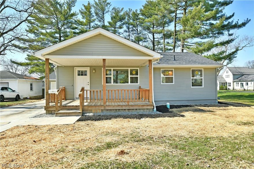 Tastefully remodeled from inside and out, you won’t want to miss this “no corners cut” Cortland 
ranch! Offering up delightful attributes like an expansive sunroom and sleek-modern kitchen, this 
home should be at the top of your list. Outside, curb appeal comes in spades with its fresh concrete 
driveway and endearing, covered front patio for easy summer relaxation. You’ll quickly note the new 
windows and roof while mechanicals like the AC and heating system are all brand new as well. 
Inside, an illustrious great room layout takes full advantage of the long running picture windows. 
Hardwood styled flooring runs underfoot as a gracious kitchen looks on with its combination of dark 
cabinetry and contrasting stone countertop. Down the main hall, a brightly lit full bath joins a trio of 
welcoming bedrooms as sunshine pours in to light the ample closet space. Just past the kitchen, 
the sunroom accompanies both garage and basement access. Downstairs, the finished rec space 
combines with additional storage, utilities and a second full bath to complete the package. Call Today you won't want to miss this one!!!