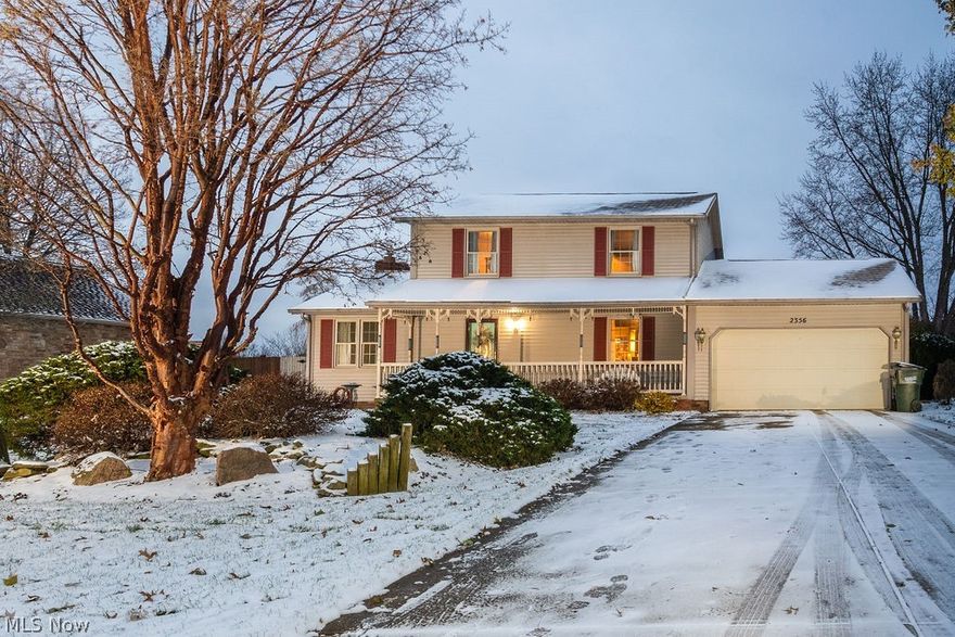 Beautifully remodeled 3 BR 3 BA colonial in PepperTree and located within Lake LSD. Featuring an eat-in kitchen w/breakfast bar, pantry, and dinette area. First floor hosts a dining and living room in front of home as well as a large family room w/fireplace and gas saving wood burner insert. Family room opens up to the 4 season sun room packed with natural light and slider door to rear deck and patio that are perfect for entertaining! Home also features a spacious master suite with walk-in closet and skylight over sink, 2 car att. garage, covered front porch, full basement w/workshop and extra storage in crawlspaces, high efficiency furnace w/AprilAire, and a massive custom made walk-in shed in the backyard. Smart features include phone controlled garage door and front door lock. Newer windows and Kinetico Reverse Osmosis drinking h20 system and softener ’14. Best part about living on Sesame St? You are only a 5-minute drive to Hartville Kitchen/Marketplace, Springfield Bog Metro Park,