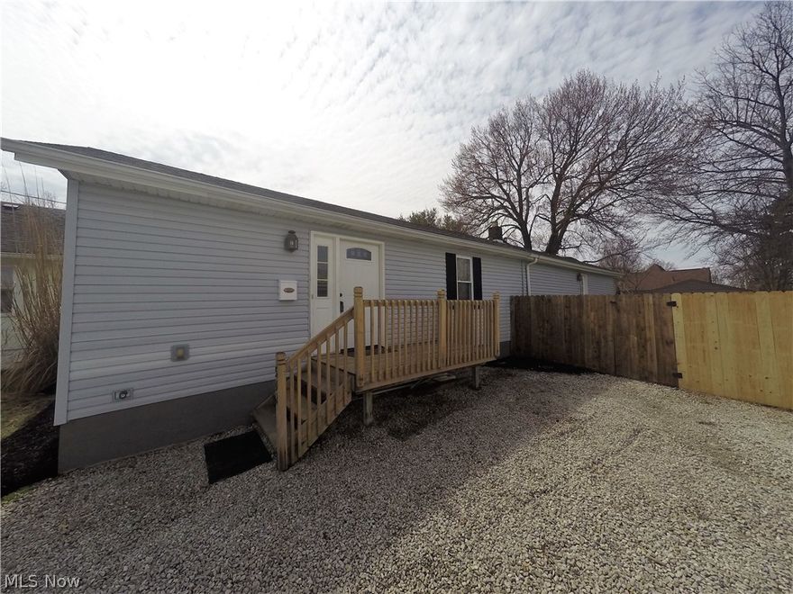 Nicely updated 2 bedroom ranch. Open floor plan with living room and eat in kitchen. First floor laundry. 1 bedroom offers a nice walk in closet. 2nd bedroom is a good size with a large closet. Great starter home or someone looking for easy one floor living.