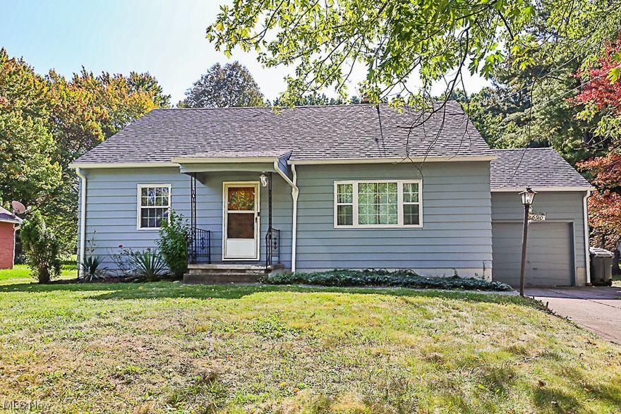 Lovely 3 bedroom, 1 bath cape cod located in West Akron. Many updates for the new homeowner to enjoy. New carpet in bedrooms, staircase and finished area of basement (2023), new water meter (2023). New roof sheathing and shingles with 20 year warranty, hot water tank and fresh paint (2022). Windows and patio slider door (2020). Basement has been waterproofed and french drain installed in 2018.  Finished basement space has color changing LED recessed lights. Bonus room on the second floor can be used as an extra bedroom, home office, play room or room of your choice.  Enclosed porch off the kitchen provides extra space for entertaining guests. Some electrical updates were made in 2019. One year home warranty provided by the seller for a peace of mind. Contact your favorite real estate agent to schedule a private viewing today.