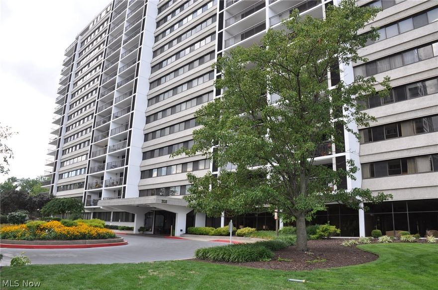 #509.  Experience lovely Lake Erie water and partial views of Cleveland's downtown skyline views  from your private balcony.  Stunningly remodeled from top to bottom with quality materials.  Partially open kitchen featuring sold surface countertops, newer and also extra cabinetry, and appliances.  Both bathrooms have also been remodeled with current finishes and also attention to detail regarding plentiful storage.  Foyer and pantry closets were removed to allow a larger living room.   Parquet wood flooring.   Small dogs allowed up to 30 lbs.  Laundry on each floor.  One underground, heated garage space and one storage locker included.  The Meridian was originally built as a condominium, featuring many amenities in a full service building with 24 hour reception, maintenance, and security staff. Fireplace does not remain.