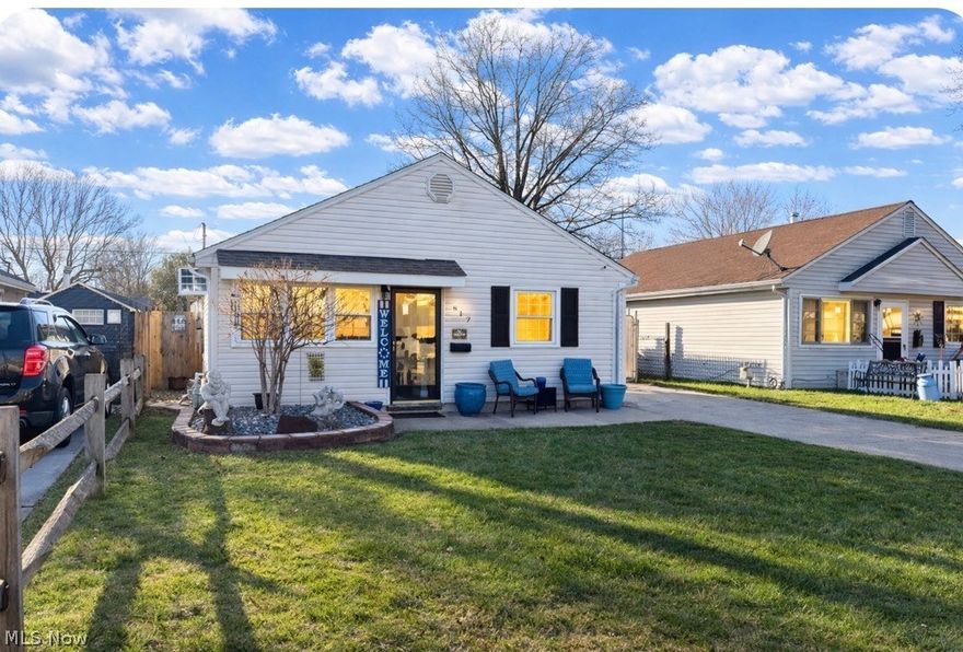 Charmingly updated and lovingly maintained 3-bedroom ranch style home in Elyria! This home offers comfortable one-floor living in a bright cozy space with an efficient layout full of warmth and character. Step outside to access the fully privacy-fenced backyard retreat with covered patio, ideal for morning coffee or summer gatherings. Whether you're looking for your first home, downsizing or a cash-flowing investment property, don't miss your opportunity  to own this well-kept home!