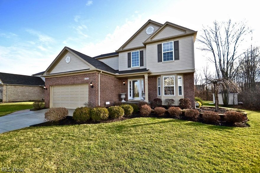 Welcome to 5201 Salton Dr., located in the highly regarded Westbury development in Brunswick! This beautifully updated 4 bed, 3.5 bath colonial sits on a professionally landscaped lot which offers an irrigation system to keep the grass looking healthy and strong.  The deep, private backyard contains a custom built shed, and large stamped concrete patio which includes a walkway that wraps around to the front. Making your way inside you are greeted by a two story foyer that flows into the open floor plan. With a nice balance of hardwood flooring and carpet for comfort, the first floor is pleasantly updated with crown molding, wainscoting, stainless steel appliances, surround sound, fire place, custom window treatments and blinds to name a few. As you head up to the second level you will find four bedrooms and two full bathrooms, which includes the spacious master with vaulted ceiling, large walk-in closet, and glamour bath. To top it off, the basement is finished with hardwood flooring,