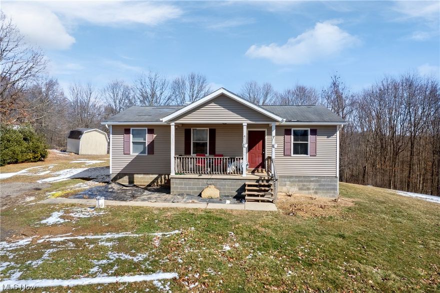 Welcome to this charming ranch-style home nestled on 1.5 acres of serene land in beautiful Minerva, Ohio. Built in 2008, this well maintained residence offers modern comfort and ample space for you to create your dream lifestyle.

As you step inside, you'll be greeted by a cozy living space perfect for relaxing. The well-appointed kitchen features plenty of cabinet space, making meal preparation a breeze.This home boasts three spacious bedrooms, each adorned with carpeting for added comfort. The bathroom is generously sized, offering both convenience and functionality. Downstairs you'll find a full basement, providing endless possibilities for expansion and customization. With two rooms ready to be finished to your liking, you can easily create additional living space, a home office, or a recreational area to suit your needs. Outside, the expansive 1.5-acre lot offers plenty of room for outdoor activities and gatherings. Whether you're hosting summer barbecues, gardening, or simply enjoying the peaceful surroundings, you'll love the privacy and tranquility this property affords.

Recent shingle repair in 2023 providing added peace of mind for the new owner. Kitchen appliances, washer/dryer and mineral rights can be negotiated! Starlink internet dish is already installed and will stay.