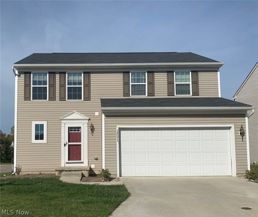 Watch the beautiful Lake Erie sunsets from the deck of this well cared for 3 bedroom 3 1/2 bath colonial home. There is nothing to do but move in!  The large entry foyer leads to the spacious open living room and eat in kitchen with a corner pantry and plenty of counter space and cabinets. The wall of windows and open floor plan are just waiting for all your entertaining needs. The upstairs laundry will save steps for you and make laundry a breeze! The upstairs bedrooms are generously sized with great closet space.  The master bedroom has plentiful windows to enjoy the natural lighting and breeze from the lake.  It also has an amazing walk in closet with double hanging shelves and a very spacious master bathroom.  The basement is great for guests as well.  There is a full bathroom and family room as well as an extra room that could be used as a guest room, gaming room, craft room and anything your need fit to! The composite deck is great for entertaining and the landscaping is tree lin