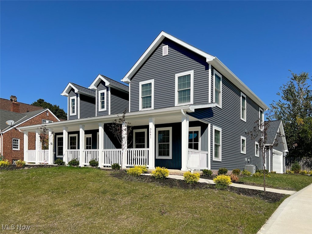 ALL READY BUILT NEW CONSTRUCTION! Rare Opportunity in Shaker Heights with 10 year 100% TAX ABATEMENT! Don’t miss your chance to own brand-new construction in a desirable, established neighborhood. This thoughtfully designed 2-bedroom, 1.5-bath colonial blends modern style with timeless details. The home features an inviting front porch ideal for morning coffee or neighborhood visits and side-entry double car garage with covered walkway adding to the curb appeal. Inside, the open-concept kitchen shines with quartz countertops, stainless steel appliances, ample shaker cabinetry leading to living and dining area with large windows conveying brightness and cheer. Laundry room with washer and dryer are conveniently located for convenience and ease. LVP flooring, recessed lighting, beautiful millwork and many other quality finishes blend throughout to add warmth, and sophistication. Perfectly located near the library, community center, Grocery shopping, medical facilities, and just minutes from downtown, this home combines comfort, affordability, efficiency, and accessibility in one package. Special financing may be available making this a rare opportunity to enjoy the benefits of new construction with long term savings.