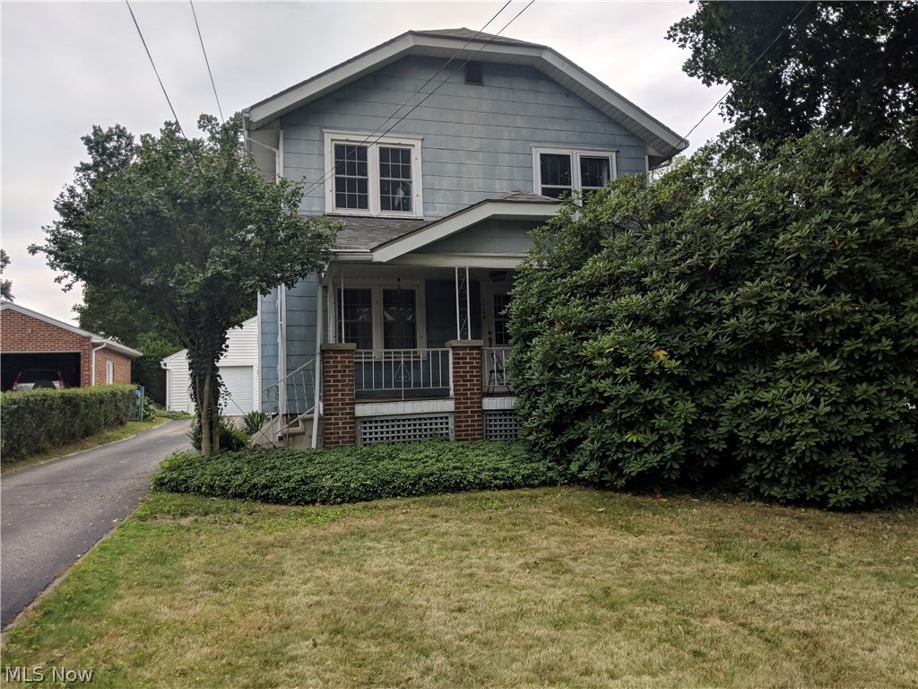 Wonderful fresh 1 bedroom 2nd floor apartment in a 2 unit Cuyahoga Falls home near the State Rd eateries and Giant Eagle Market District! Private yard to play and grill, covered front porch to sit on and enjoy the outdoors, single garage for your use, laundry provided at no additional charge! Included in the price are the water, sewer, trash, recycling, yard maintenance and driveway plowing when snow is deeper.this rental is freshly painted, new curtains throughout provided and bright! Large kitchen with dry pantry and coat closet, newer stove and refrigerator provided, Dining Room gas a beautiful window seat and all the original charm with built in cabinets with doors and drawers, the Living Room has a faux fireplace and also has hardwood flooring for a very clean space! The bathroom is bright, has a tile shower surround and new mirror. The bedroom is longer than width close to 14'x8' with a walking closet with 4 hanging bars and shoe rack. The basement has some storage space for tena