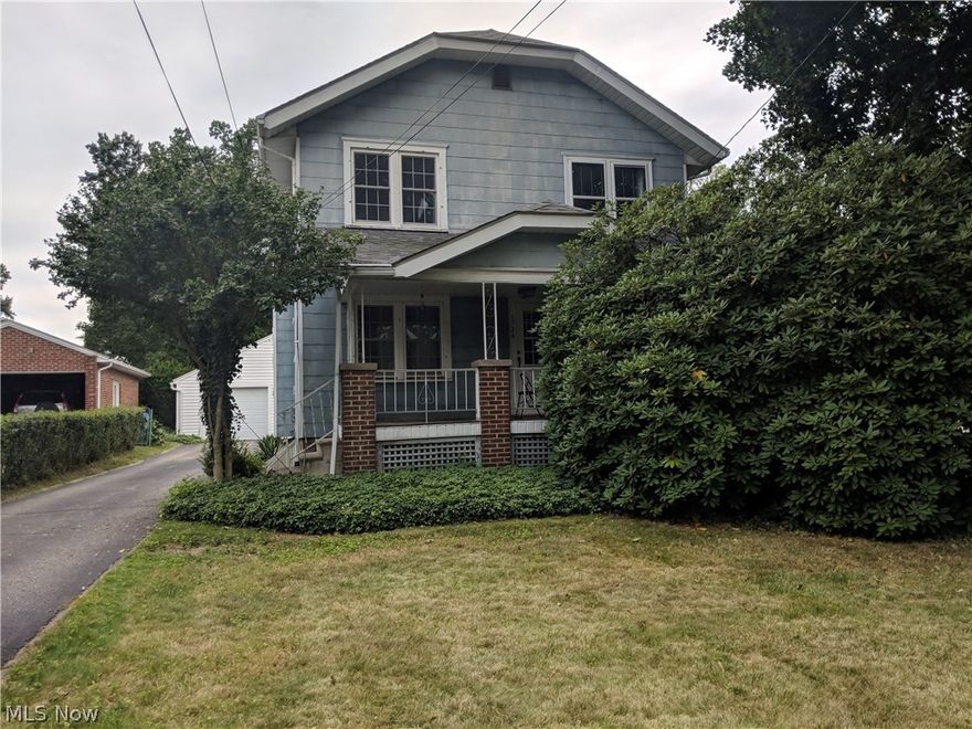 Wonderful fresh 1 bedroom 2nd floor apartment in a 2 unit Cuyahoga Falls home near the State Rd eateries and Giant Eagle Market District! Private yard to play and grill, covered front porch to sit on and enjoy the outdoors, single garage for your use, laundry provided at no additional charge! Included in the price are the water, sewer, trash, recycling, yard maintenance and driveway plowing when snow is deeper.this rental is freshly painted, new curtains throughout provided and bright! Large kitchen with dry pantry and coat closet, newer stove and refrigerator provided, Dining Room gas a beautiful window seat and all the original charm with built in cabinets with doors and drawers, the Living Room has a faux fireplace and also has hardwood flooring for a very clean space! The bathroom is bright, has a tile shower surround and new mirror. The bedroom is longer than width close to 14'x8' with a walking closet with 4 hanging bars and shoe rack. The basement has some storage space for tena