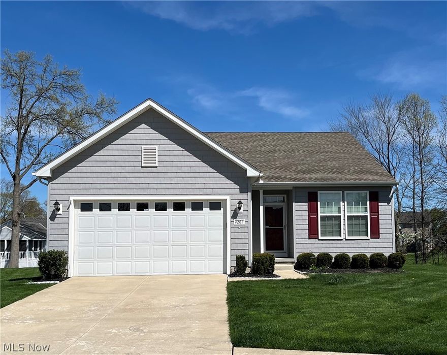 Welcome to this beautifully maintained 2018 ranch home located in a highly desirable 55+ community! Offering effortless one-level living, this home features 2 bedrooms, 2 full baths, and a versatile bonus room perfect for a den, library, or home office. Step inside to an inviting open floor plan enhanced by vaulted ceilings and be sure to cozy up on these chilly days with the gas fireplace. The owner's suite includes a private en-suite bath and walk-in closet, providing comfort and convenience. The home also includes 431 sq. ft. of finished basement space, ideal for additional living, recreation or hobby use, along with an expansive storage area that offers excellent potential for future finishing. A workbench is already in place for DIY projects or crafts. Residents of this vibrant community enjoy an exceptional lineup of amenities, including indoor and outdoor pools, pickleball courts, yoga and fitness classes, and a wide variety of clubs and social activities! Enjoy reduced property taxes with an active tax abatement in place until 2033. This is low-maintenance living at its finest -- move-in ready and designed for comfort, convenience, and connection.