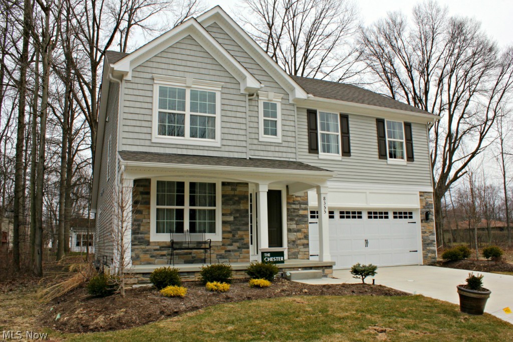 Model Home for Sale! This stunning Move-in Ready Chester design at Falls Glen is an absolute must see! This Drees Home is the previous model for the community and showcases the finest finishes throughout. The welcoming front porch is perfect for relaxing outside or socializing with neighbors. Inside, you'll love the spacious feeling of the home; the main living area has an open concept with 10' ceilings in the adjoining family room, eat-in kitchen, and breakfast room. Maple linen cabinets and granite countertops are showcased in the kitchen, complete with stainless steel appliances and a sprawling kitchen island. The mudroom next to the kitchen features a storage bench and coat hooks, perfect for arranging everyday belongings; drop your stuff off on your way in from the garage and organize in a clutter-free manner. Also on the first floor is the owner's suite with a large walk-in closet and glamour bath. You will also enjoy the finished lower level w/ convenient 1/2 bath. The home also