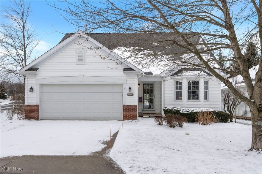 WOW! If you are ready for easier living then this beautiful cape cod detached cluster home is for you! First floor master suite, first floor laundry, sunny great room with wall of windows and vaulted ceilings. Lots of updates include roof 2021, A/C 2018, hot water tank 2019, dishwasher 2019, washer & dryer 2022, Sunsetter awning 2020, composite deck 2023, kitchen cabinets 2017, flooring 2017, master bath 2019 and interior painted 2017.  Full unfinished basement offers future living space. Home is located in the desirable MacIntosh Farms development and offers plenty of amenities. HOA takes care of washing your windows, cleaning your gutters, lawn care, snow removal, mulch every other year. There are 3 swimming pools, tennis courts, walking trails and the Red Barn for parties. Easy access to I77, downtown Cleveland and Akron.  This one is a must see!