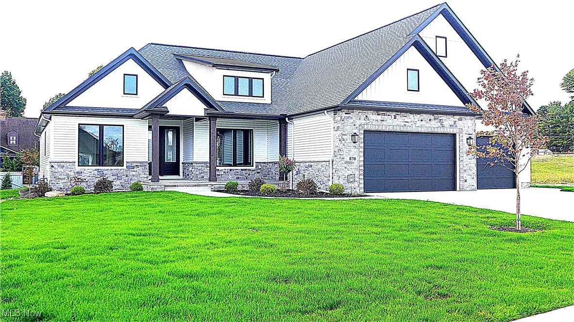 Another wonderful 2,586 sq. ft. ranch home offering the best in one-floor living by A.C. Construction. Open floor plan with 12 ft. coffered ceilings in great room and kitchen. top of the line materials, a great floorplan combine to make this an easy living home. Custom soft close cabinets and quartz counter throughout. Gorgeous Sun Room/Dining Room with plenty of light right of the kitchen. Spacious Master, Covered porch, too. 1st floor den/office off foyer with French doors.Great school system, Stark Parks walking trail accessible. Sanctuary has a club house , with pool and meeting room, and some gym equipment. Great place to live, close proximity to restaurants, (Meirs, Giand Eagle, and Acme, shopping areas, too.