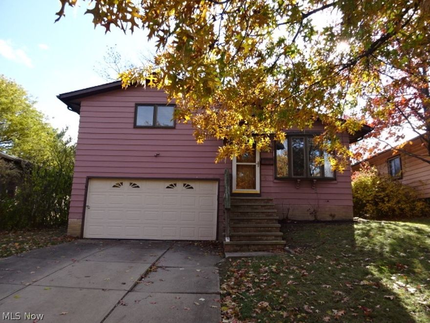 4 level Split includes basement!  Three bedrooms and full bathroom UP!  Good sized eat in kitchen leads to the backyard!   Hardwood flooring in living and dining areas.  Lower level has finished recreation room and half bath, central air, storage shed in back yard with wooden patio,  Attached 2 car garage! This is a Fannie Mae homepath property!