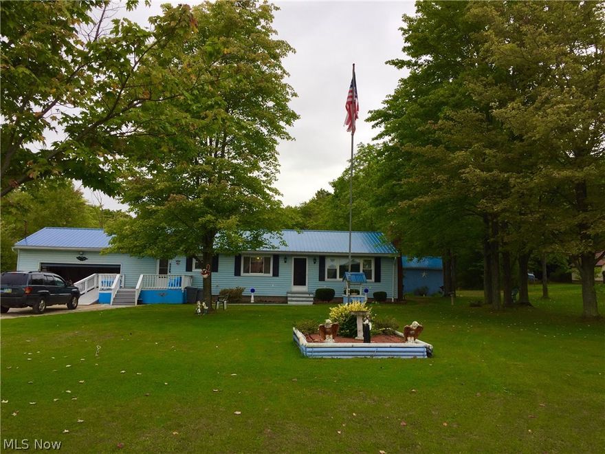 This home has great privacy on the 5 acre lot with your own pond! The home is ranch style and features three bedrooms and one bathroom. The living room has a beautiful stone fireplace with a wood burning insert. Check out this home and add your own personal touches!~