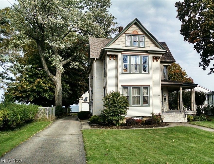 Lake Erie Century Home! Great View &  True Lakefront. Updated Kitchen and Baths, Beautiful Living Rm, Open Dining Room with Great Views! Modern 1/2 Bath on the First Floor adjacent to what could be an In-Law Suite. Roomy 4 Bedrooms and Finished Rec Room. Gazebo overlooking the Lake. Be First!