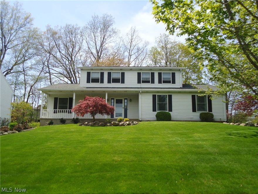 Spacious and well kept 4BR/3BTH home in a great Wadsworth location!!    This home features 2 Master Suites!  The large first floor suite includes a new beautiful & bright  custom tiled walk-in shower with spot free glass doors.  Enjoy the huge family room with a  brick raised hearth fireplace and bay window. The applianced  kitchen features loads of cabinets and counter space and is open to the dining area and family room....a great place for entertaining or family gatherings!!!   The bright , open floor plan extends to the enclosed porch with skylite.....a great place to unwind overlooking the private, fenced yard bordered by trees.  The parquet foyer, expansive living room and adjacent dining room have beautiful crown molding and custom window treatments......The 2nd level features a Master Suite with double sinks, a walk-in closet, 2 nice sized bedrooms and a 2nd floor laundry....very convenient for the active family!  Generous room sizes thruout.  This is a very comfortable home th