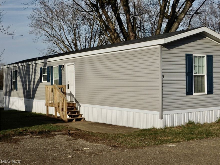 Are you looking for BRAND NEW? Look no further! This brand new 2022 3 bedroom 2 bathroom model has a lot to offer. The primary suite features a walk in closet and full on suite bathroom. In the kitchen you will find entertaining easy with the open concept floor plan, all brand new kitchen appliances included in the sale, as well as a brand new washer and dryer. The opposite end of the home features the 2 remaining bedrooms and a full bathroom. Lot rent is $400/mo including water and trash along with a $48.50 sewer fee.